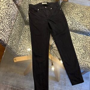 Madewell 9” highrise skinny black Jean